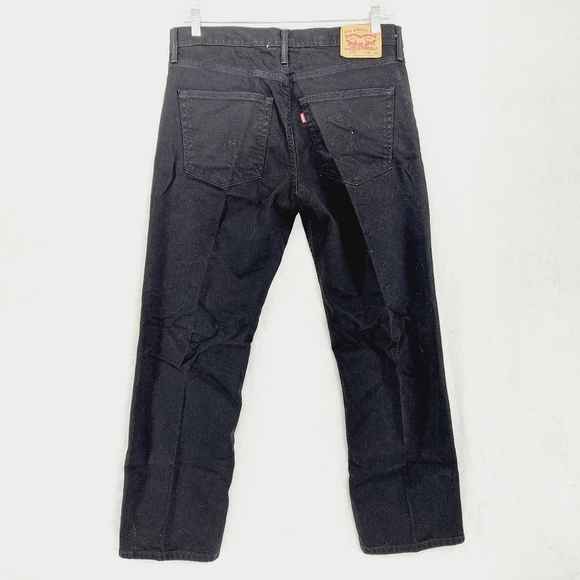 Levi's Black Cotton High Rise Straight Leg Jeans 4360 - Picture 4 of 10